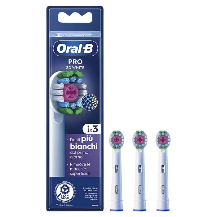 Oral-B Pro 3D White Testine di Ricambio 3 PZ