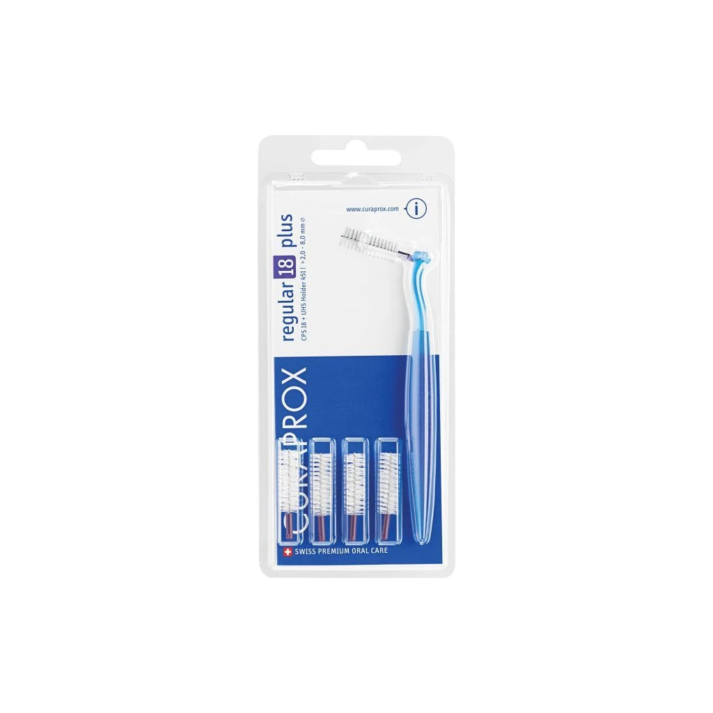 Curaprox Regular 18 Plus Interdental Brushes - Violet (4 pcs) for Oral Hygiene