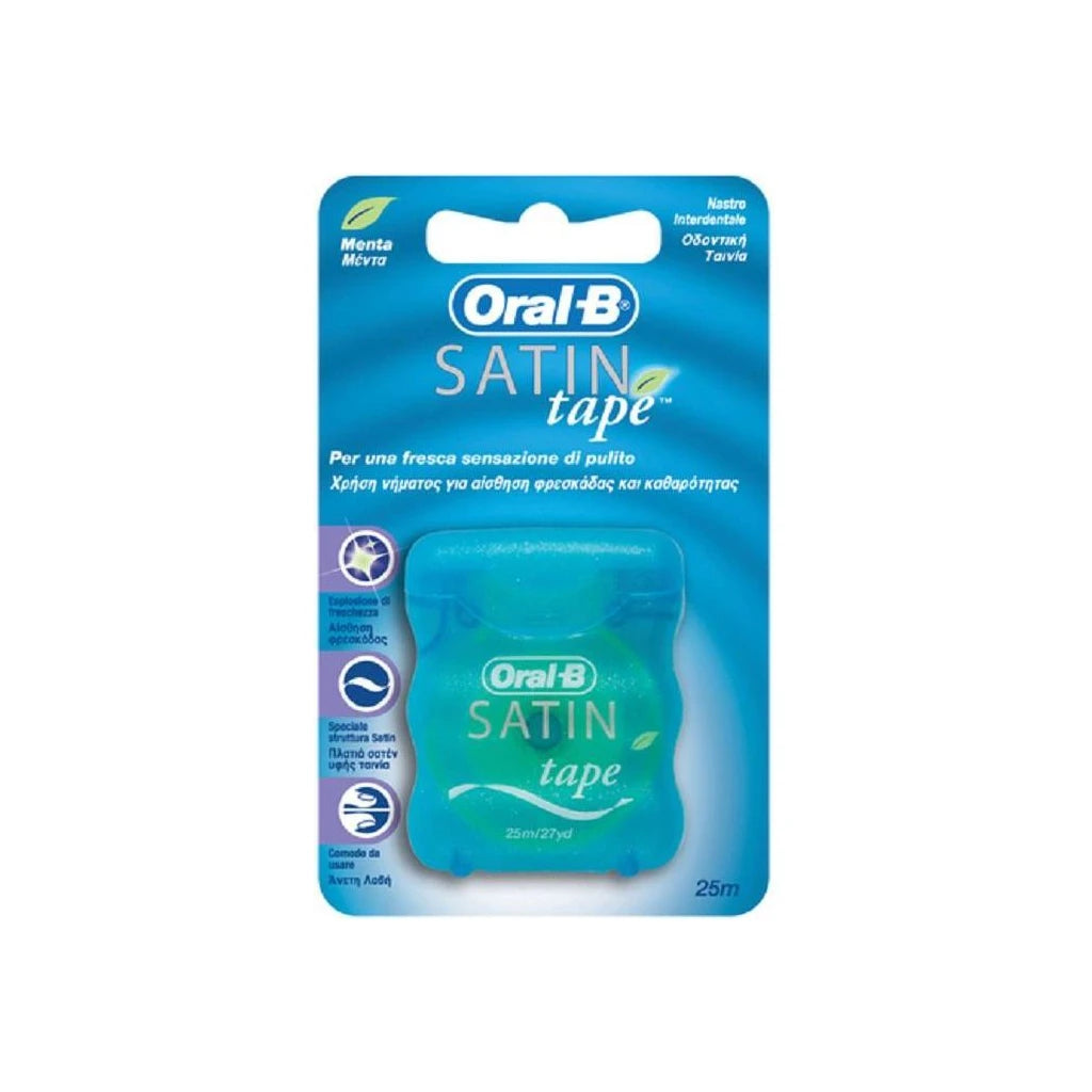 Oral-B Satin Tape Dental Floss Mint 25m | Deep Oral Hygiene