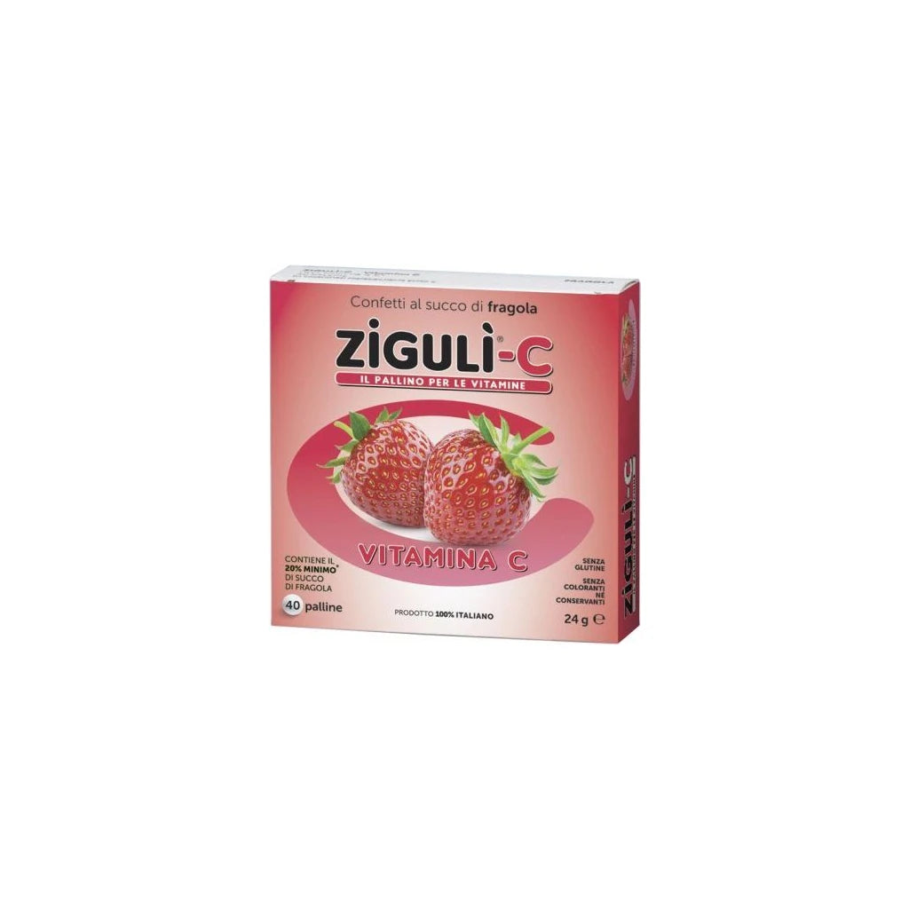 Zigulì C Strawberry | Vitamin C Candies for Kids & Adults