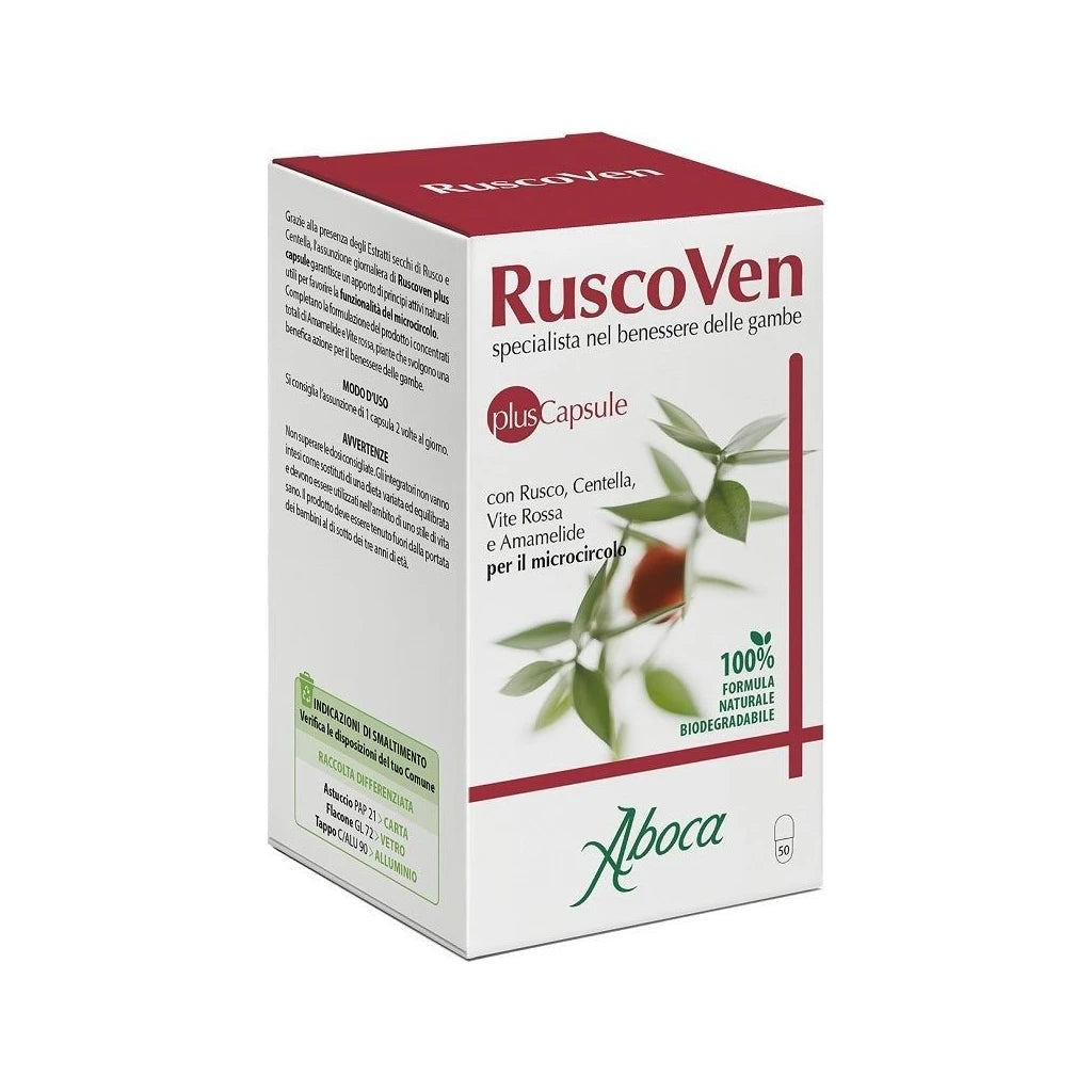 RuscoVen Plus Aboca Capsules | Microcirculation & Leg Well-being