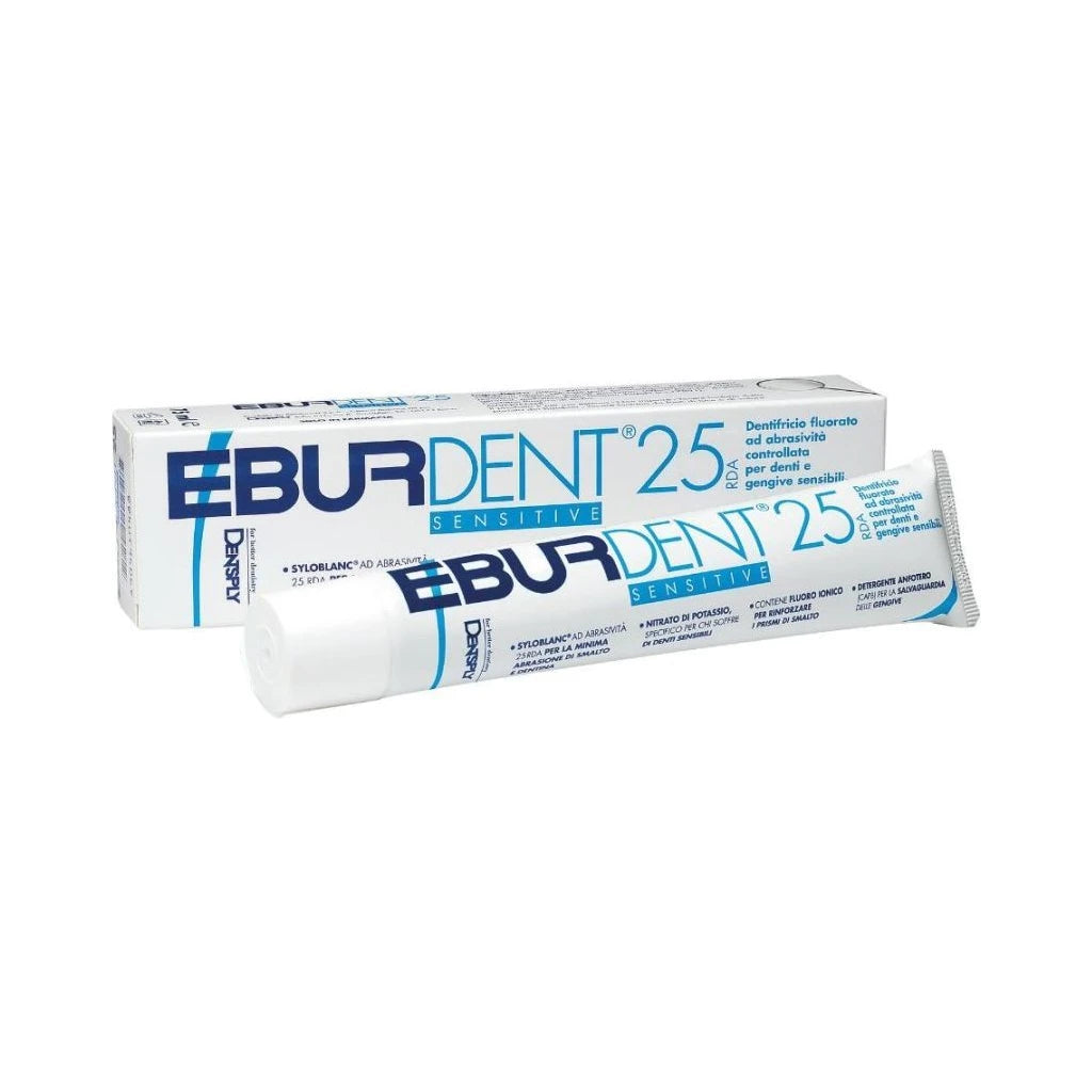 Eburdent 25 RDA Sensible Dentifrice Fluoré pour Dents et Gencives Sensibles