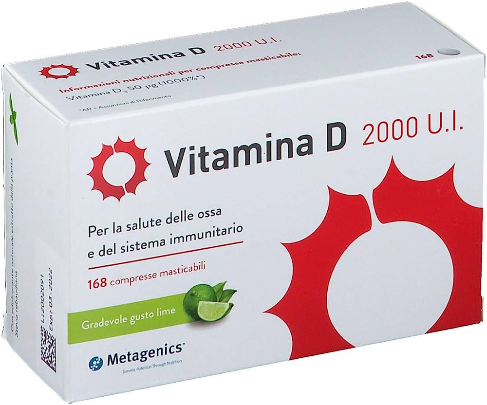 Vitamina D 2000 U.I 168 CPR Masticabili