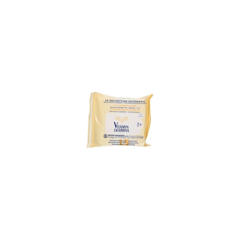VITAMINDERMINA salviette detergenti 15PZ SCAD 06/2025