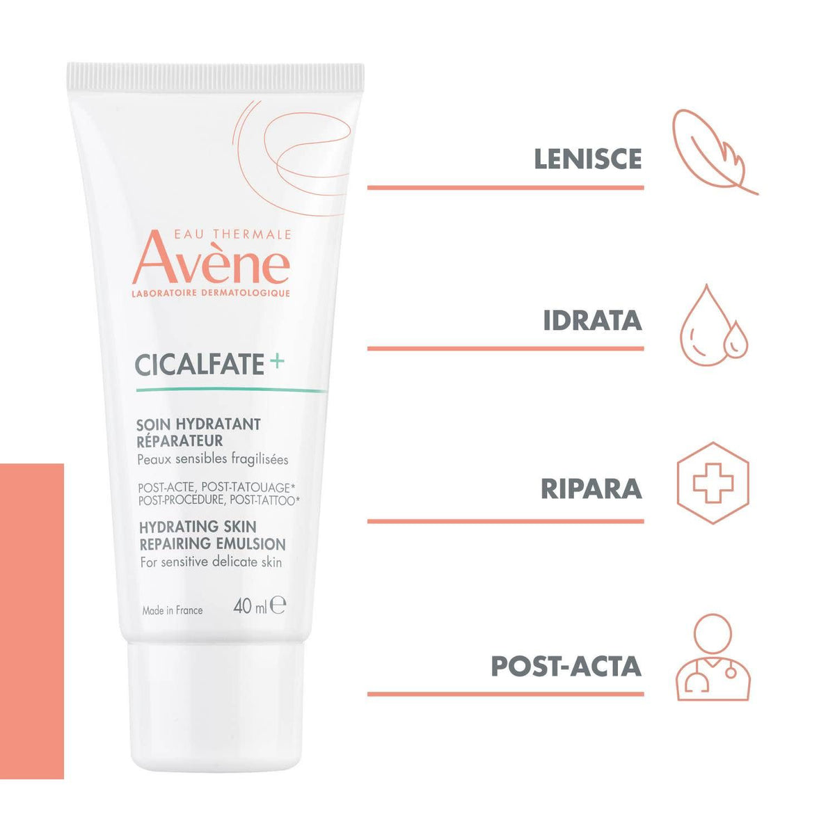 Avene Cicalfate+ Trattamento Idratante Riparatore 40ml