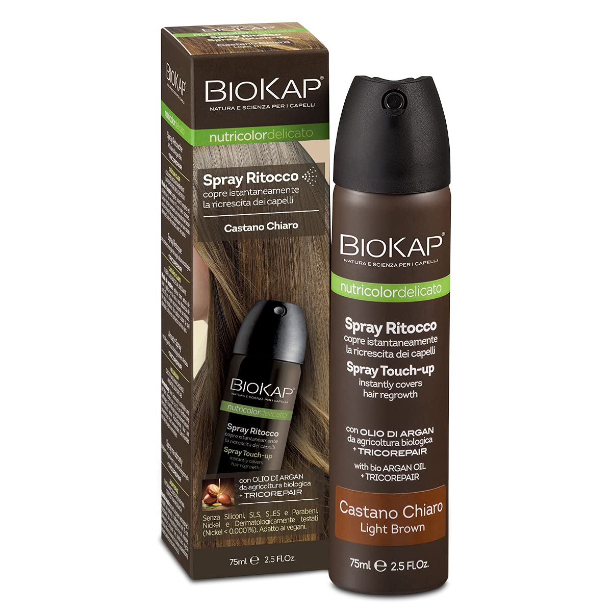 Biokap Nutricolor Delicate Light Brown Touch-up Spray 75ml