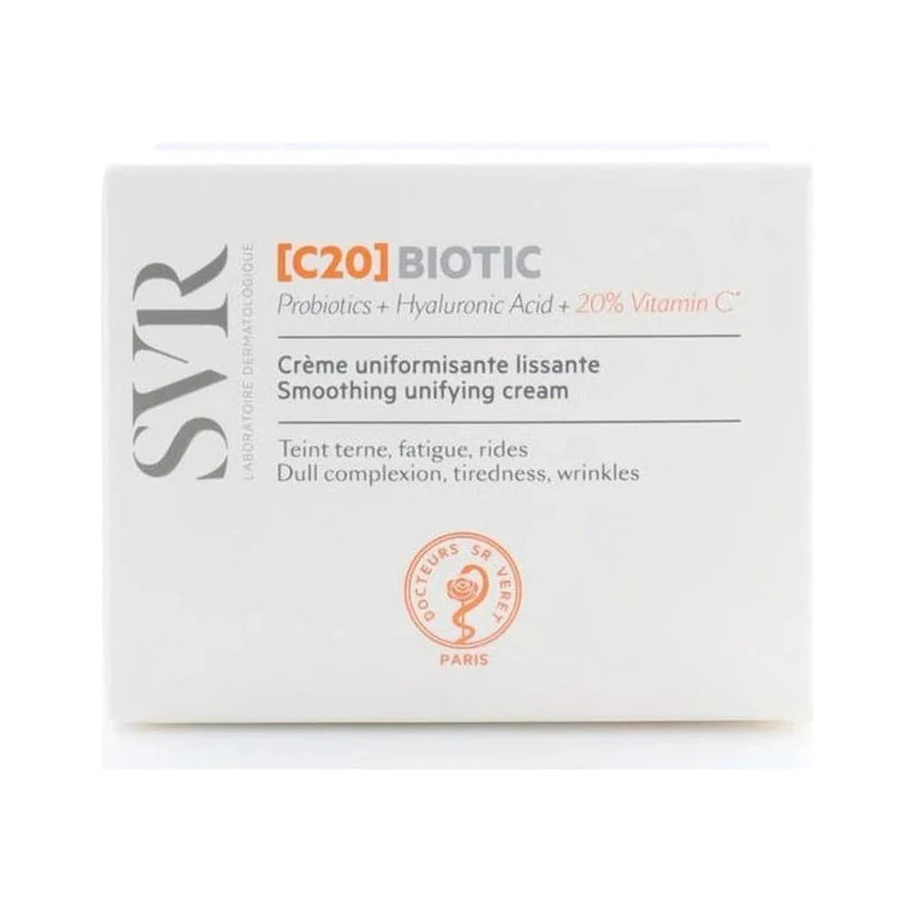 SVR C20 Biotic Crème Visage Lissante Unifiante - Vitamine C & Acide Hyaluronique