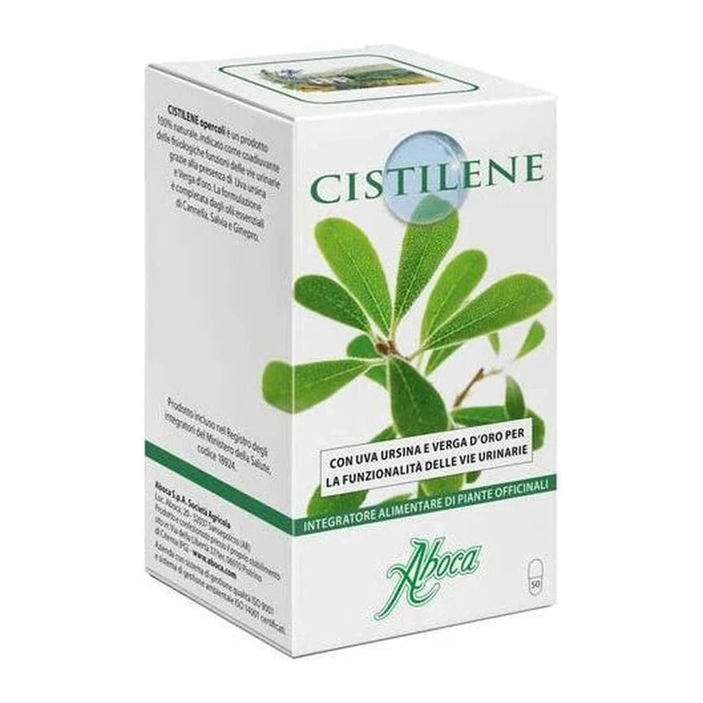 Aboca Cistilene | Natural Urinary Tract Supplement with Bearberry & Goldenrod - 50 Capsules