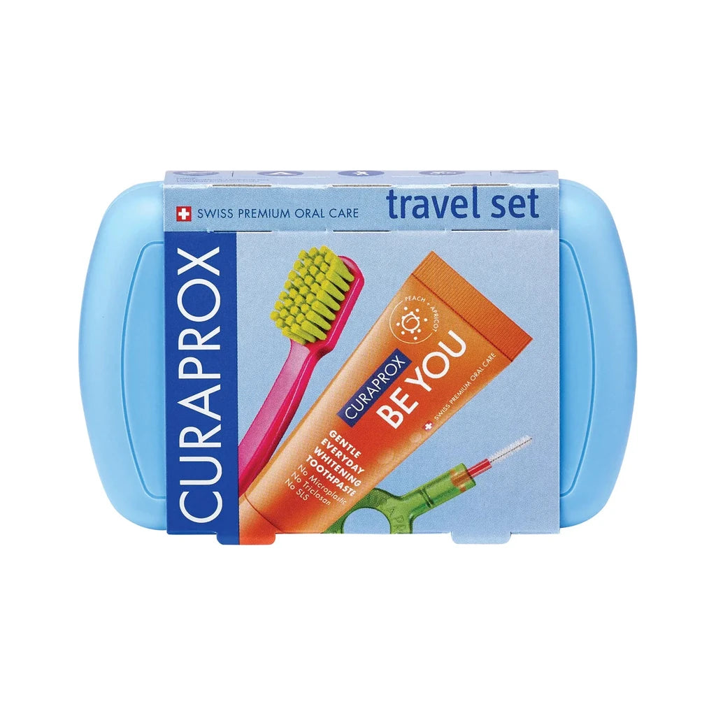 Curaprox Travel Set Blue - Complete Oral Care On The Go