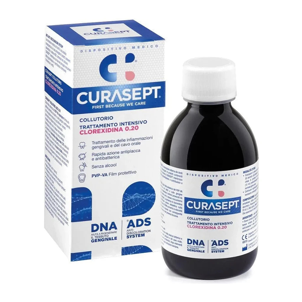Curasept Mundspülung Intensivbehandlung Chlorhexidin 0.20 DNA ADS 200ml - Gesundes Zahnfleisch