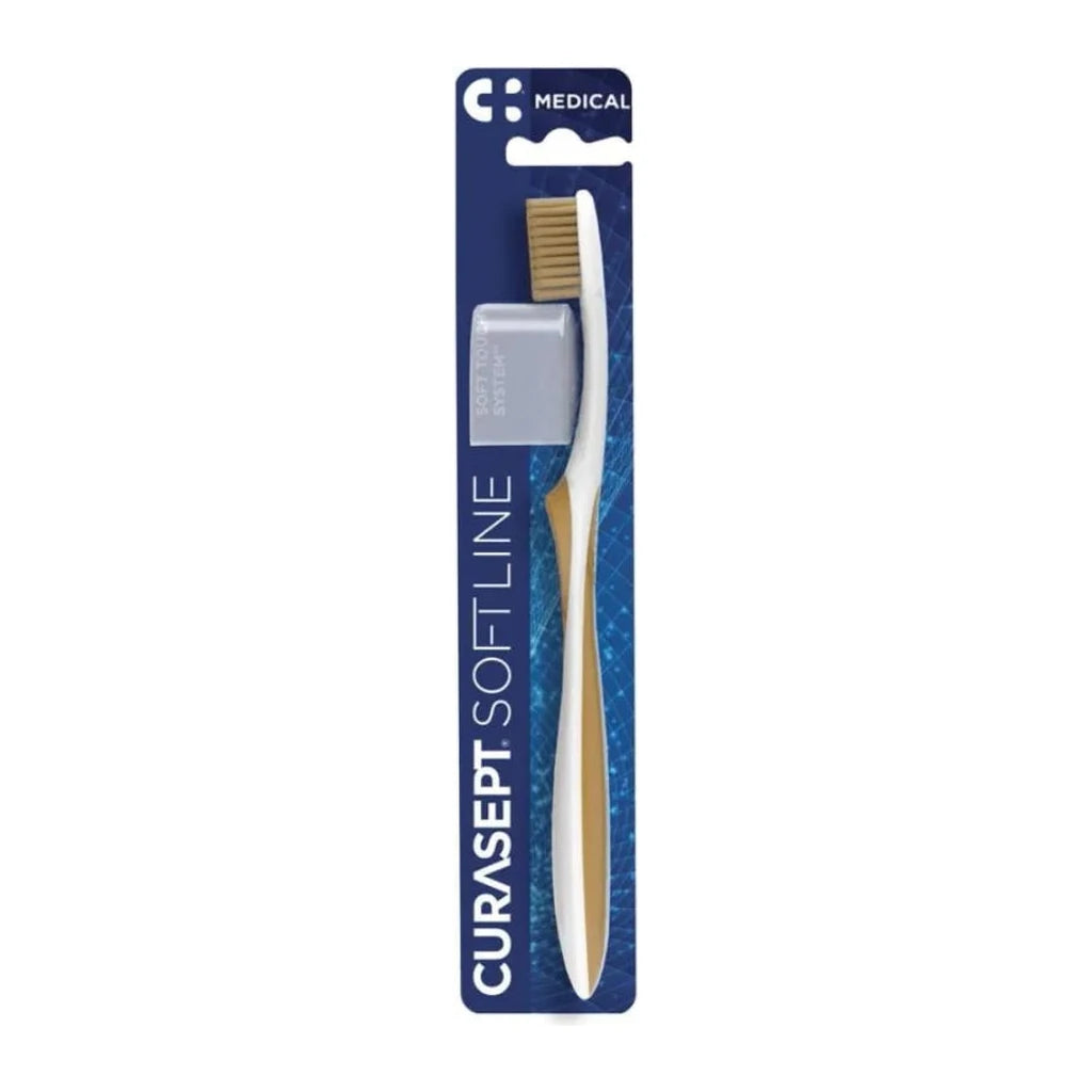 Curasept Soft Line Medical Ochre Toothbrush - Gentle Oral Hygiene