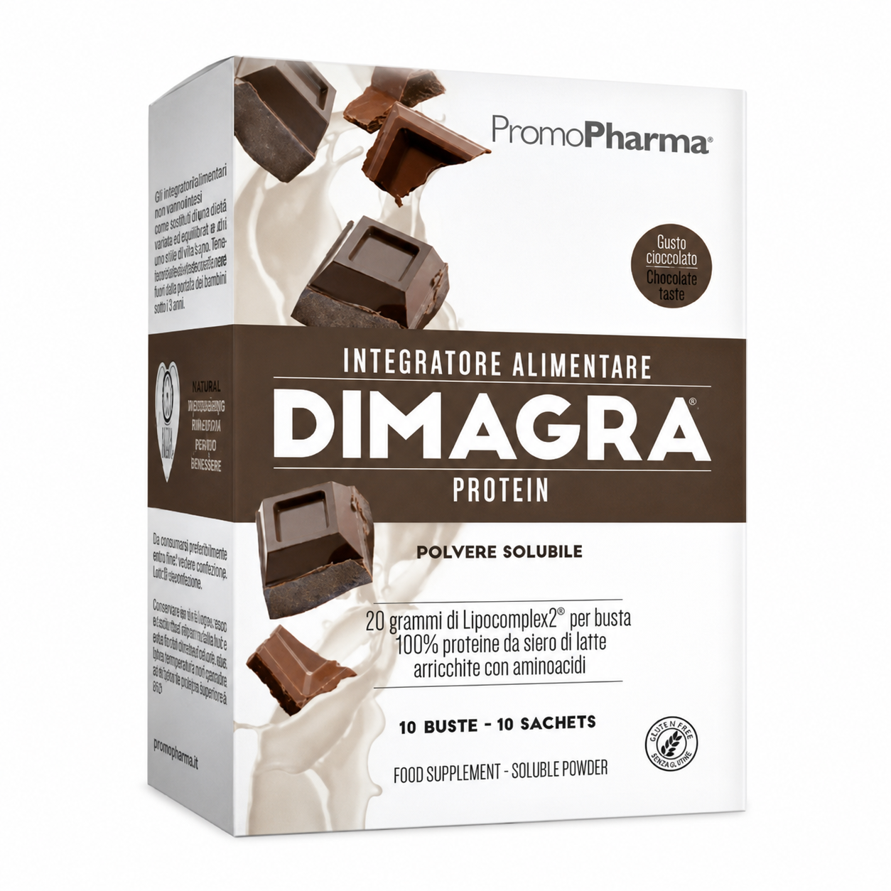 DIMAGRA Protein Cioccolato - 10 buste da 22 g