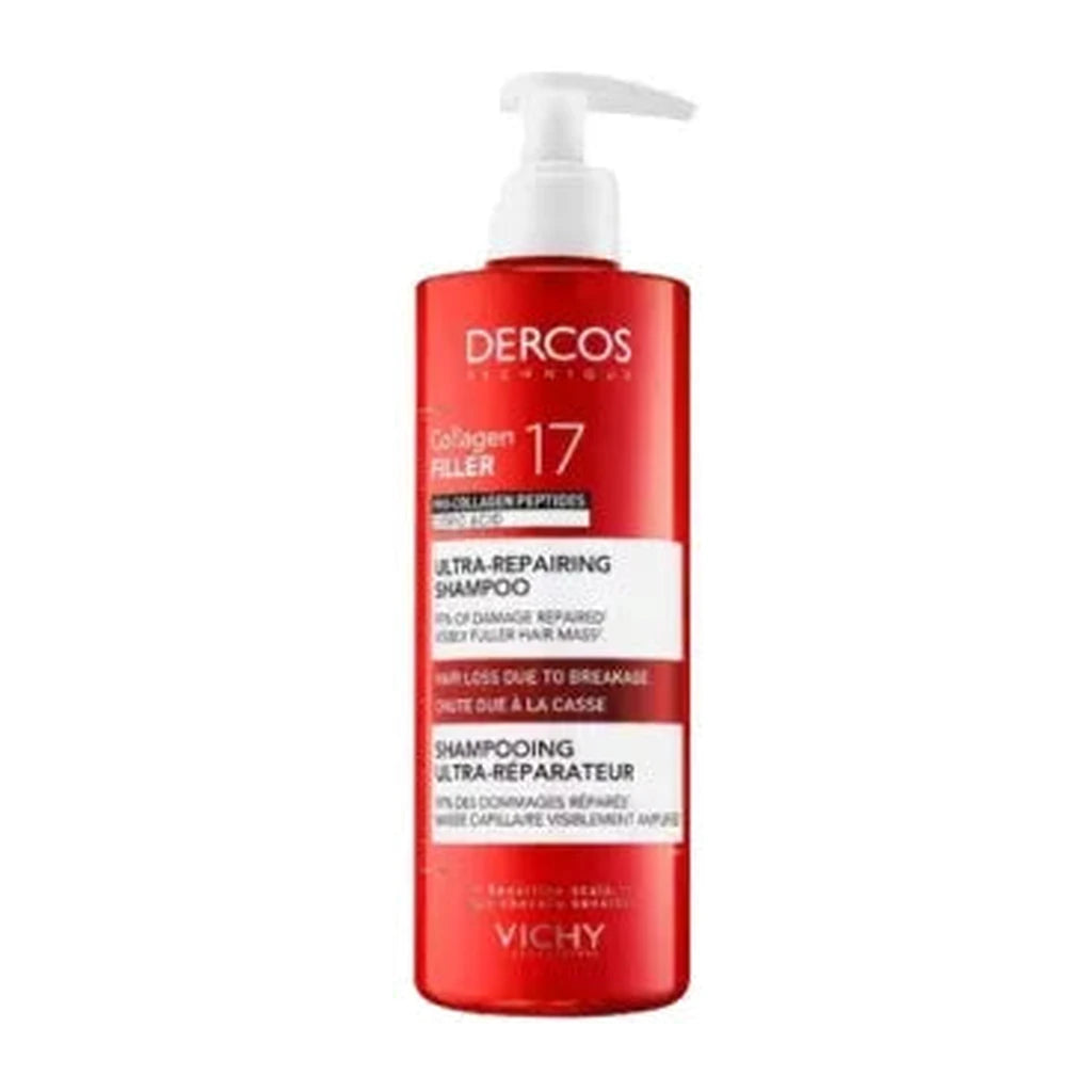 Vichy Dercos Collagen Filler Ultra-Repairing Shampoo 400ml - Damaged Hair