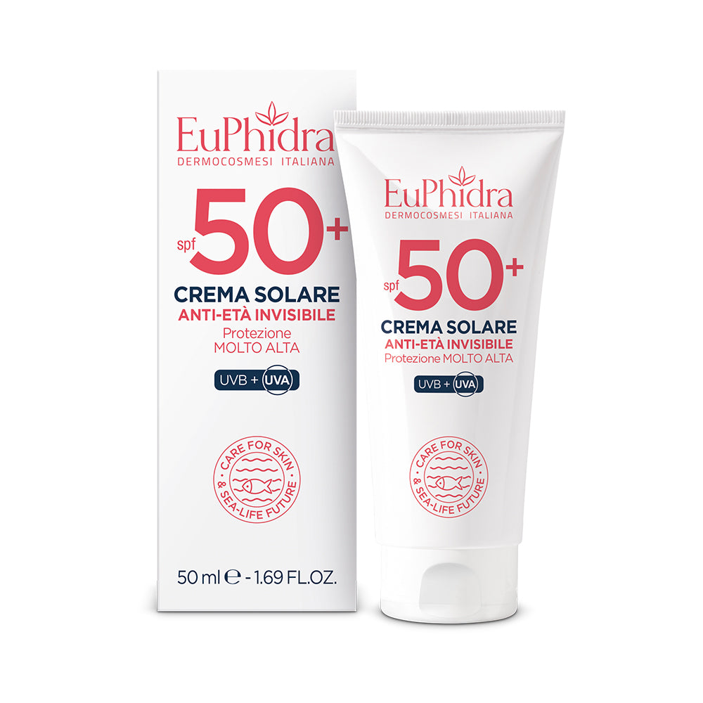 EUPHIDRA - CREMA SOLARE ANTI ETÀ INVISIBILE SPF50+, 50 ML