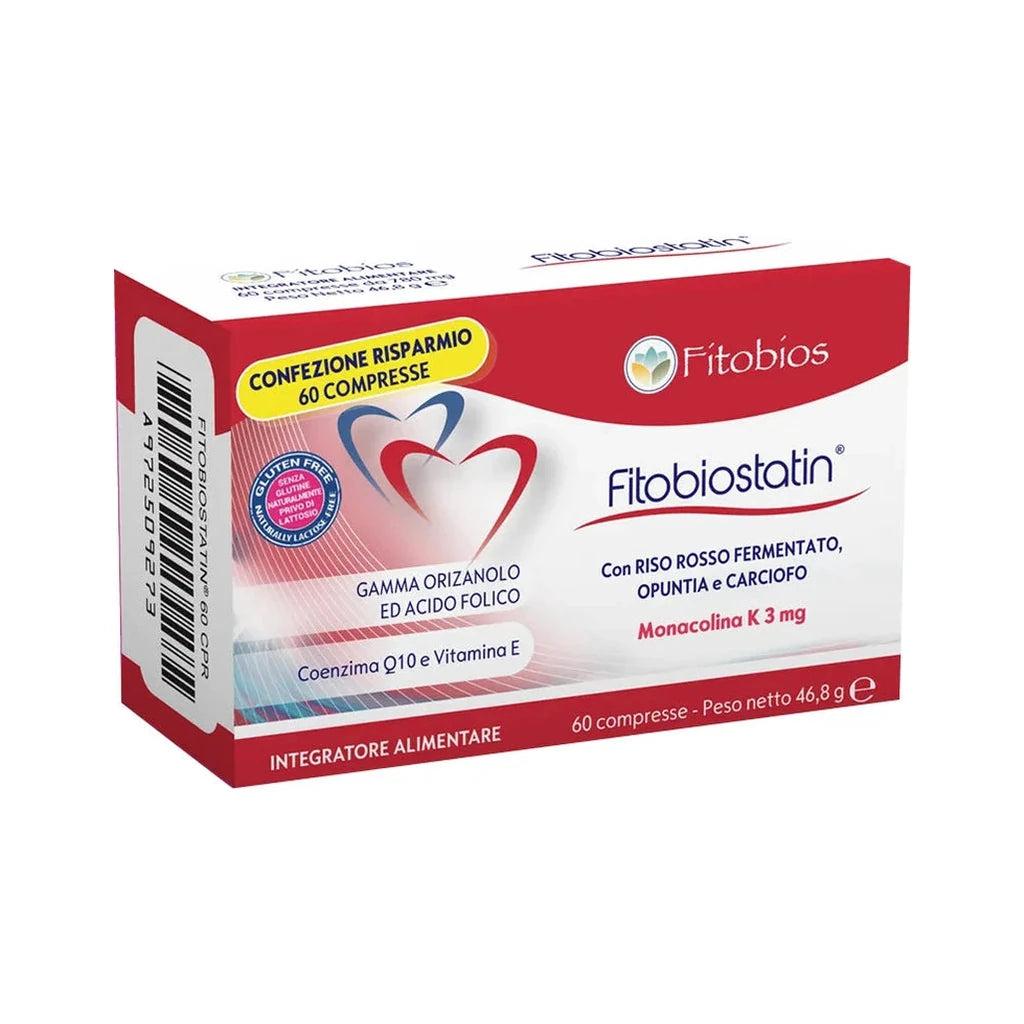 Fitobiostatin | Fermentierter Rotreis, Monacolin K, CoQ10 | Cholesterin- & Herz-Kreislauf-Gesundheit - 60 Tabletten