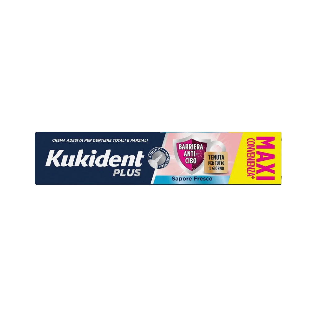 Kukident Plus Essensschutz - Haftcreme für Zahnprothesen mit Präzisionsspitze und Starkem Halt