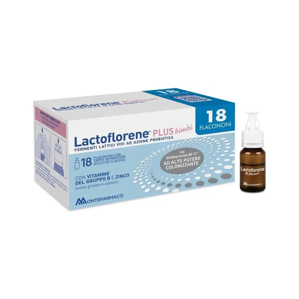 Lactoflorene Plus Kinder 18 Fläschchen | Probiotika, B-Vitamine, Zink für Darmgesundheit