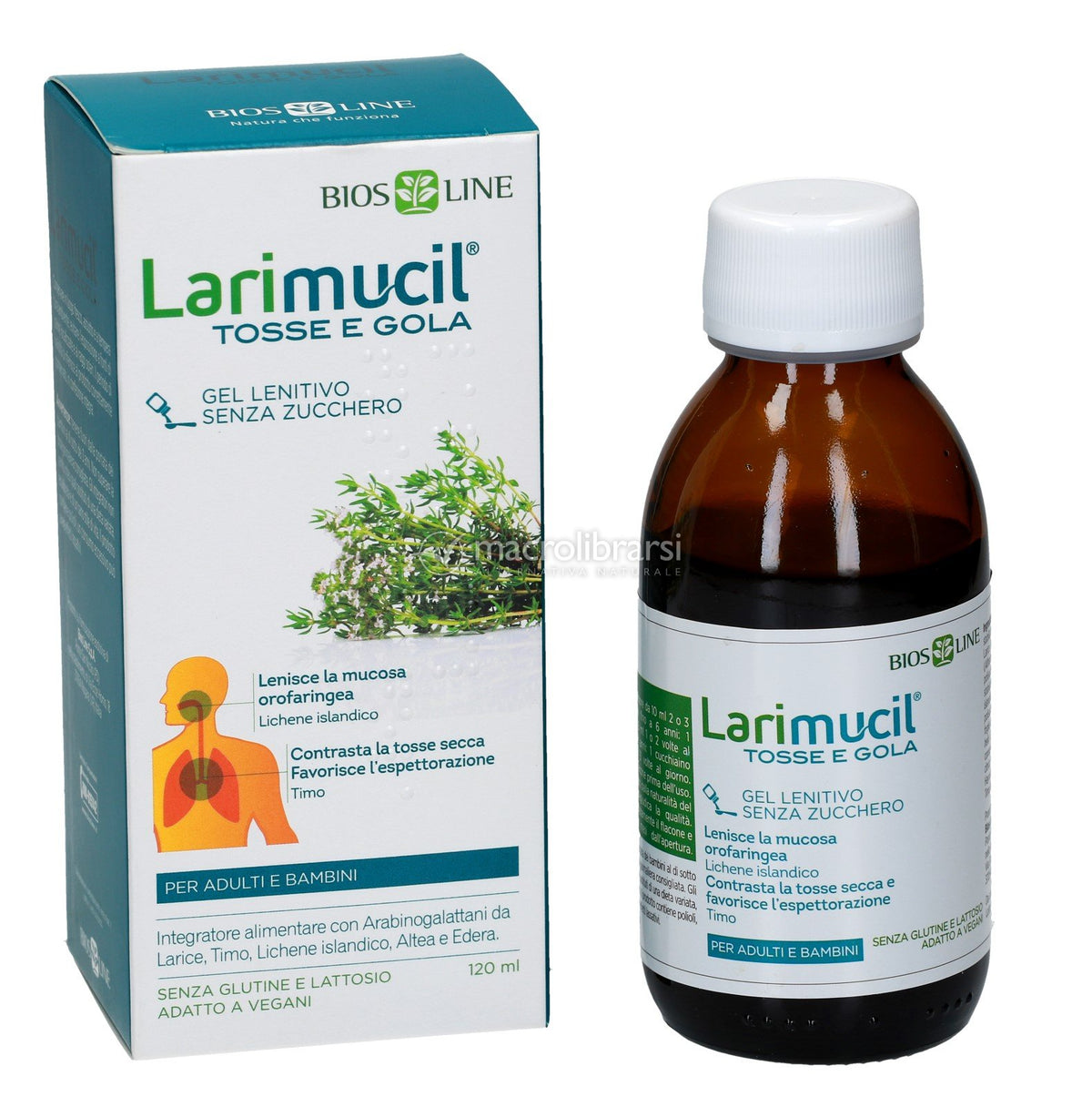 LARIMUCIL COUGH THROAT 120ML