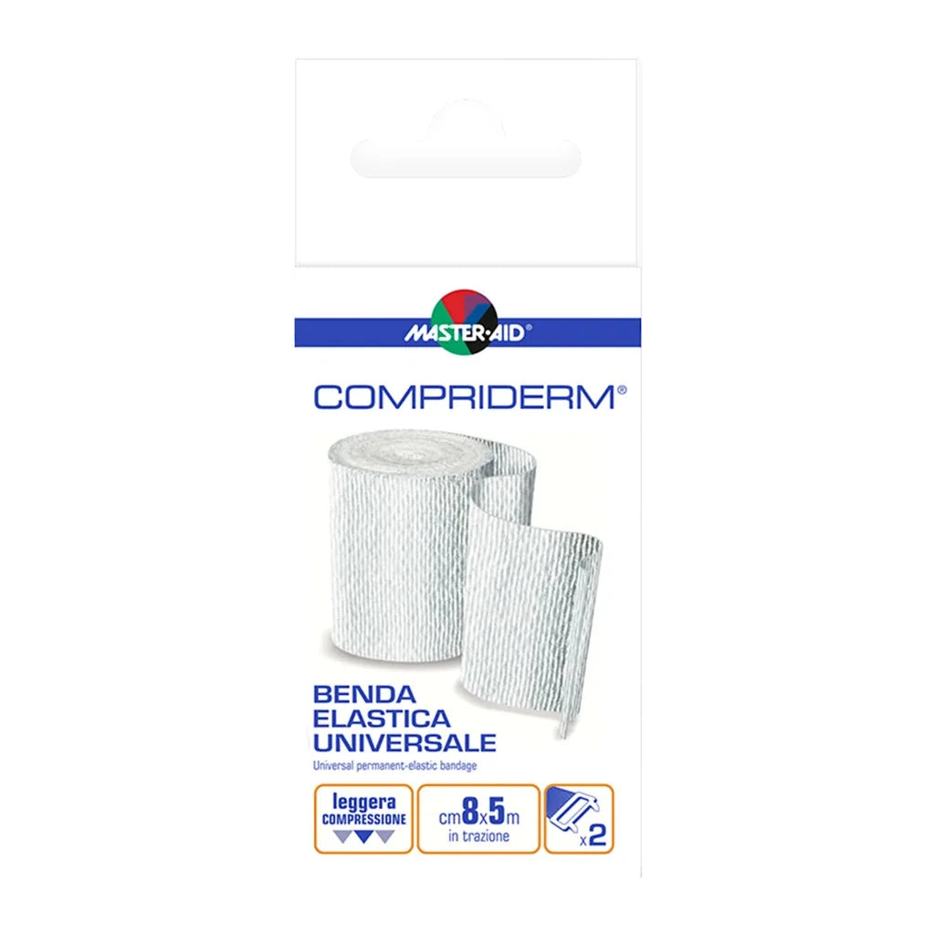 Master-Aid Compriderm Universal Elastic Bandage 8cm x 5m - Light Compression (x2)