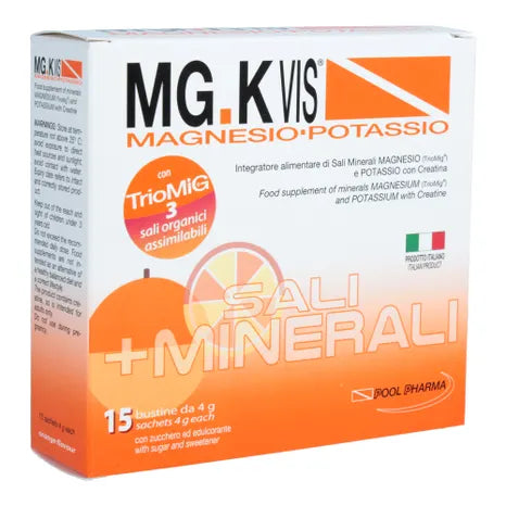 Mg.k vis magnesio and potassio orange 15 sachets