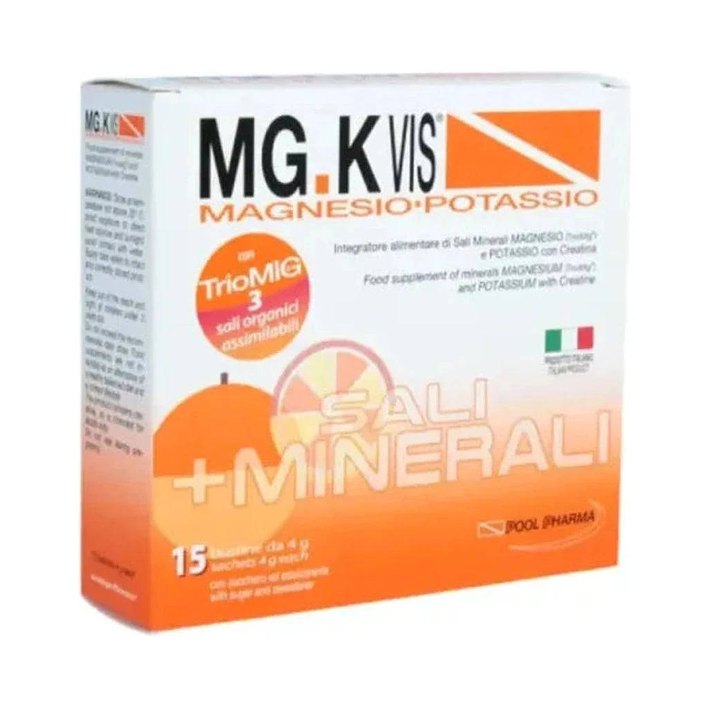 Mg.k vis magnesio and potassio orange 15 sachets