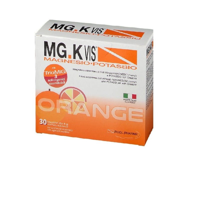 Mg.k vis magnesio and potassio orange 30 sachets
