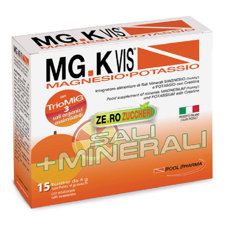 Mg.k vis magnesio and potassium zero sugars orange 15 sachets