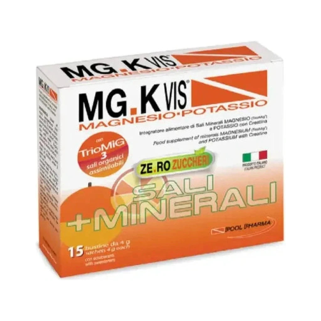 Mg.k vis magnesio and potassium zero sugars orange 15 sachets
