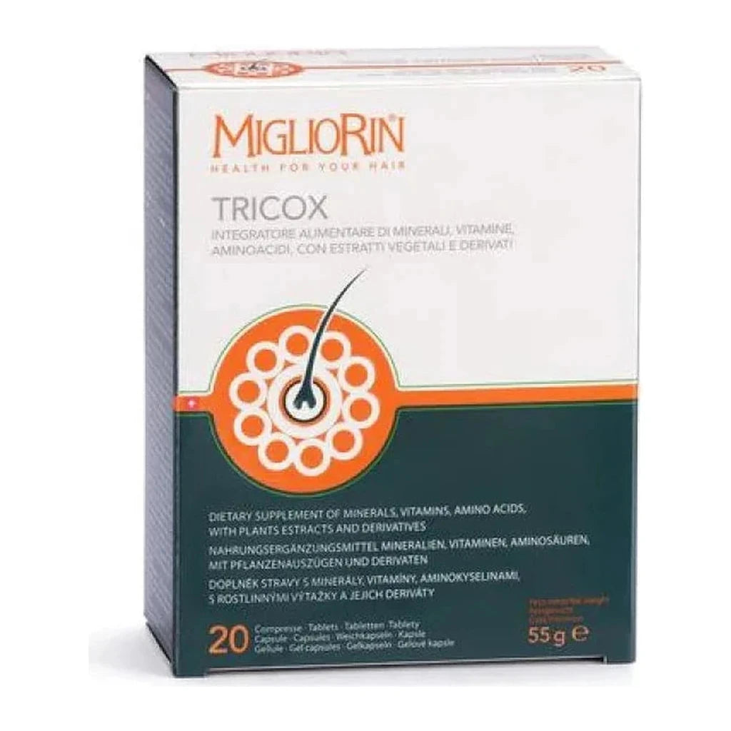 Migliorin Tricox: Hair Supplement with Minerals, Vitamins & Amino Acids