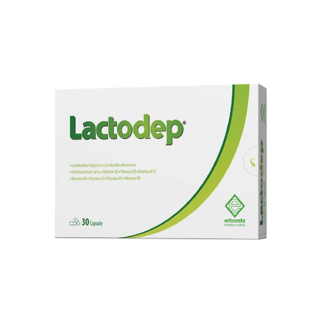 Lactodep Erbozeta | Probiotics & B Vitamins for Gut Health | 30 Capsules