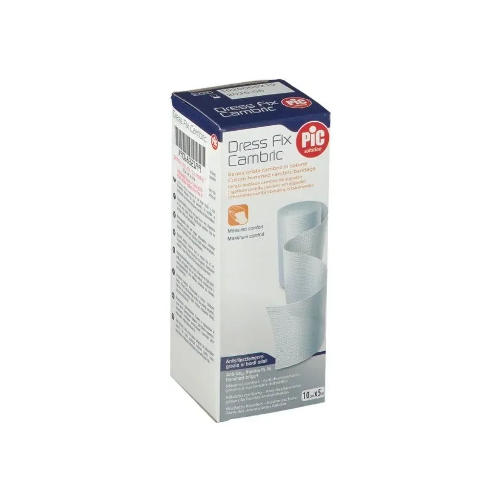 Pic Dress Fix Cambric Cotton Hemmed Bandage 10cmx5m | Maximum Comfort & Secure Fixing