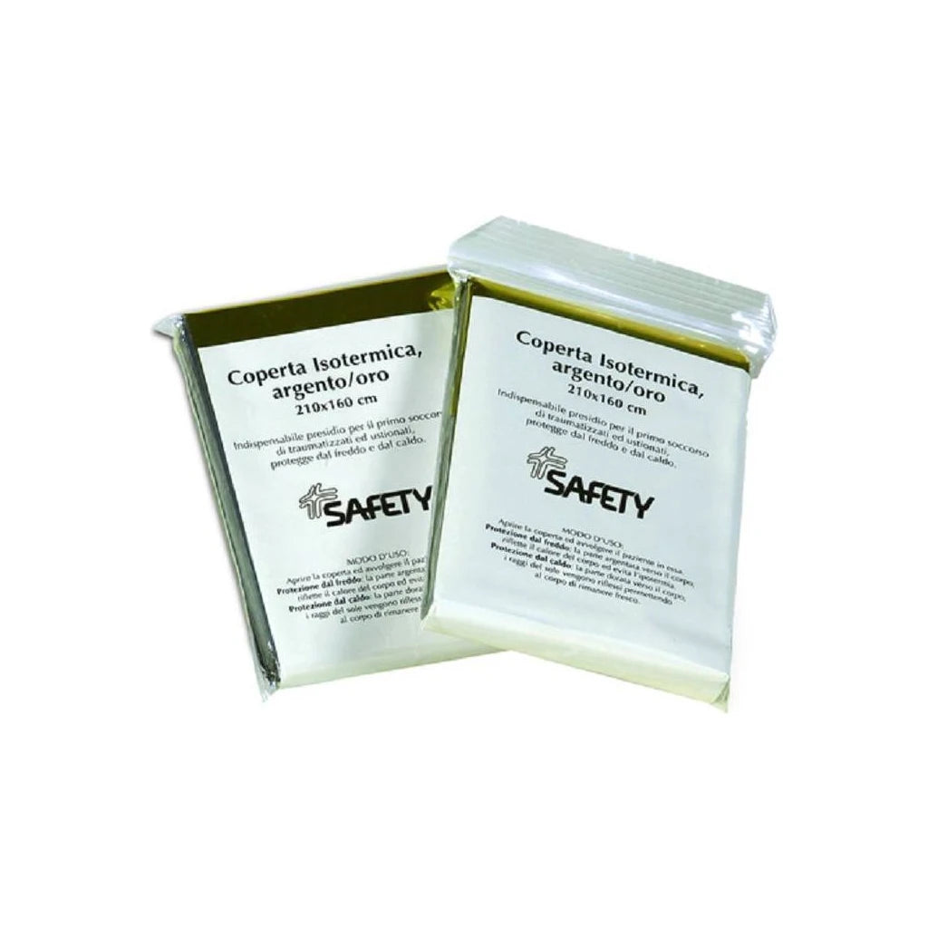 Emergency Isothermal Blanket 210x160 cm | First Aid Thermal Protection | SAFETY SpA