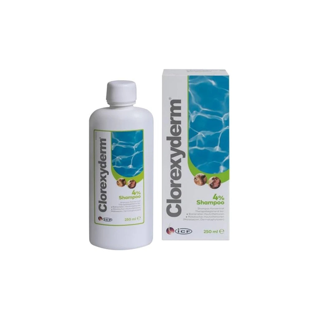 Clorexyderm 4% Veterinary Shampoo 250ml - Dogs & Cats - Dermatological Cleanser