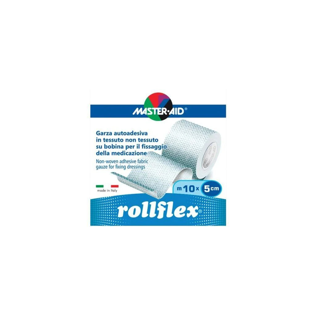 Master-Aid Rollflex Selbstklebender Vliesverband 10mx5cm | Fixierung von Verbänden
