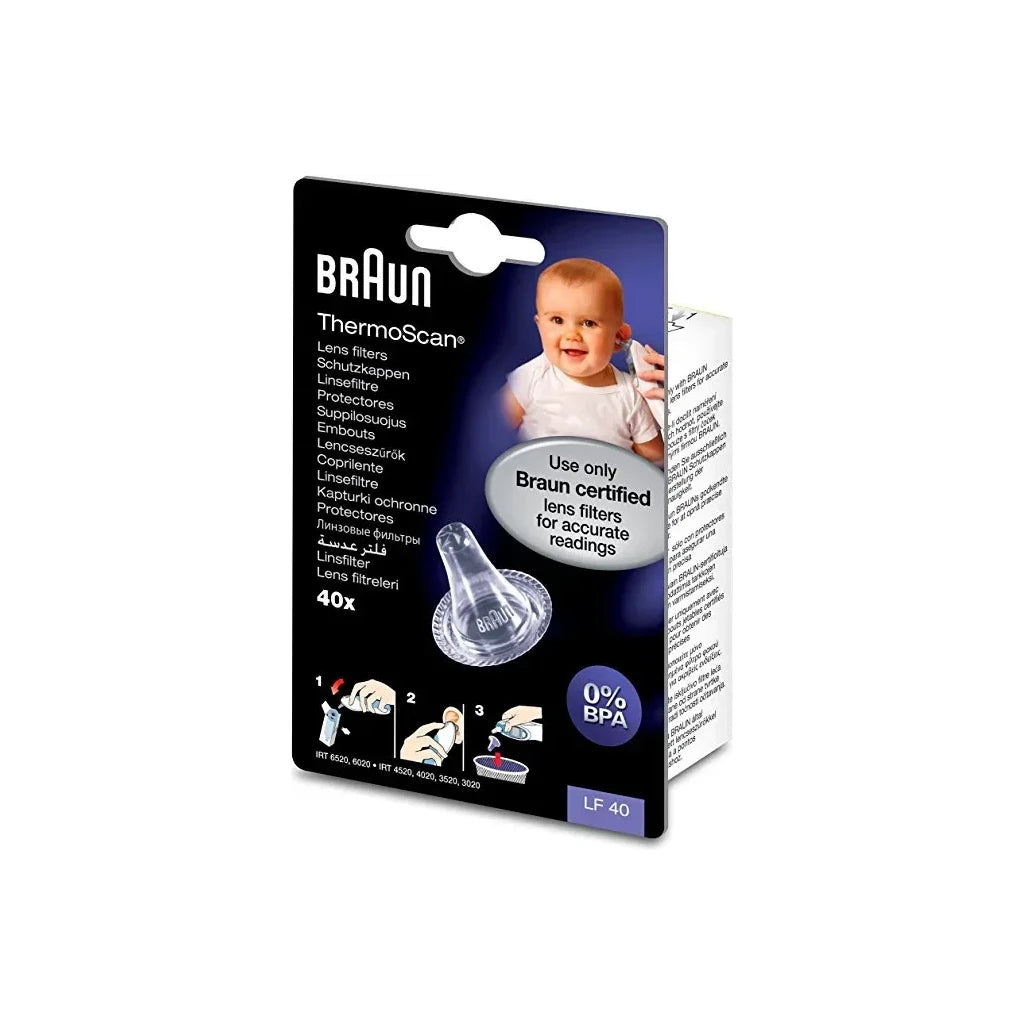 Braun ThermoScan Original Lens Filters LF 40 - 40 Count for Ear Thermometer