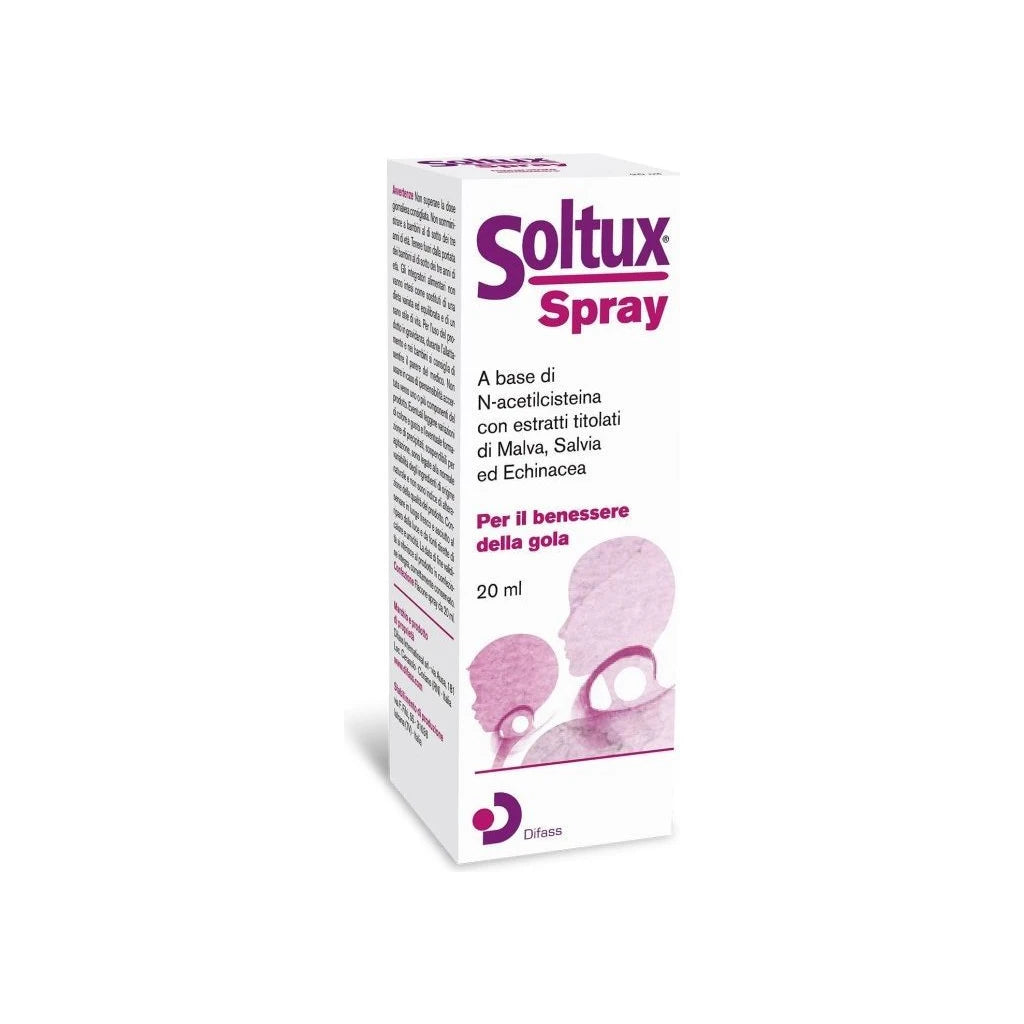 Soltux Spray Gorge N-Acétylcystéine Mauve Sauge Échinacée | Bien-être de la Gorge DIFASS