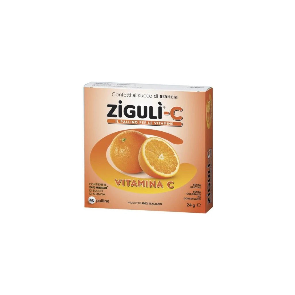 Zigulì C Orange: 40 Vitamin C Candies Gluten-Free by Falqui