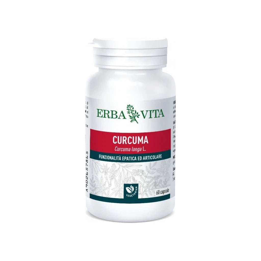 Cúrcuma Erba Vita 60 Cápsulas | Suplemento Herbal para Hígado y Articulaciones