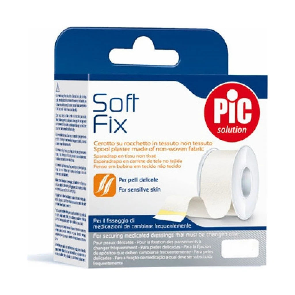 PIC Solution Soft Fix: Esparadrapo de Tela No Tejida para Pieles Sensibles