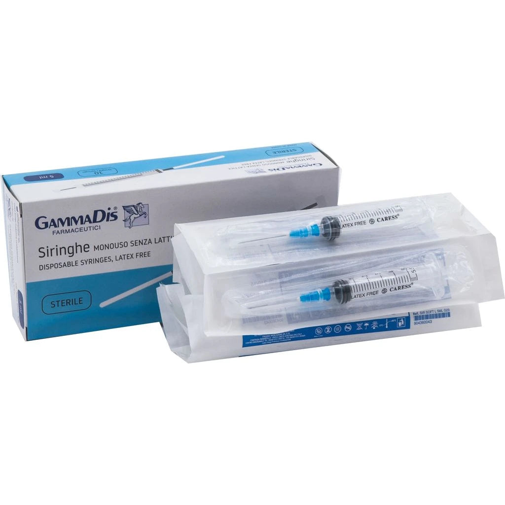 Gammadis Soft Disposable Syringes 5ml - Latex-Free - 10 Pack