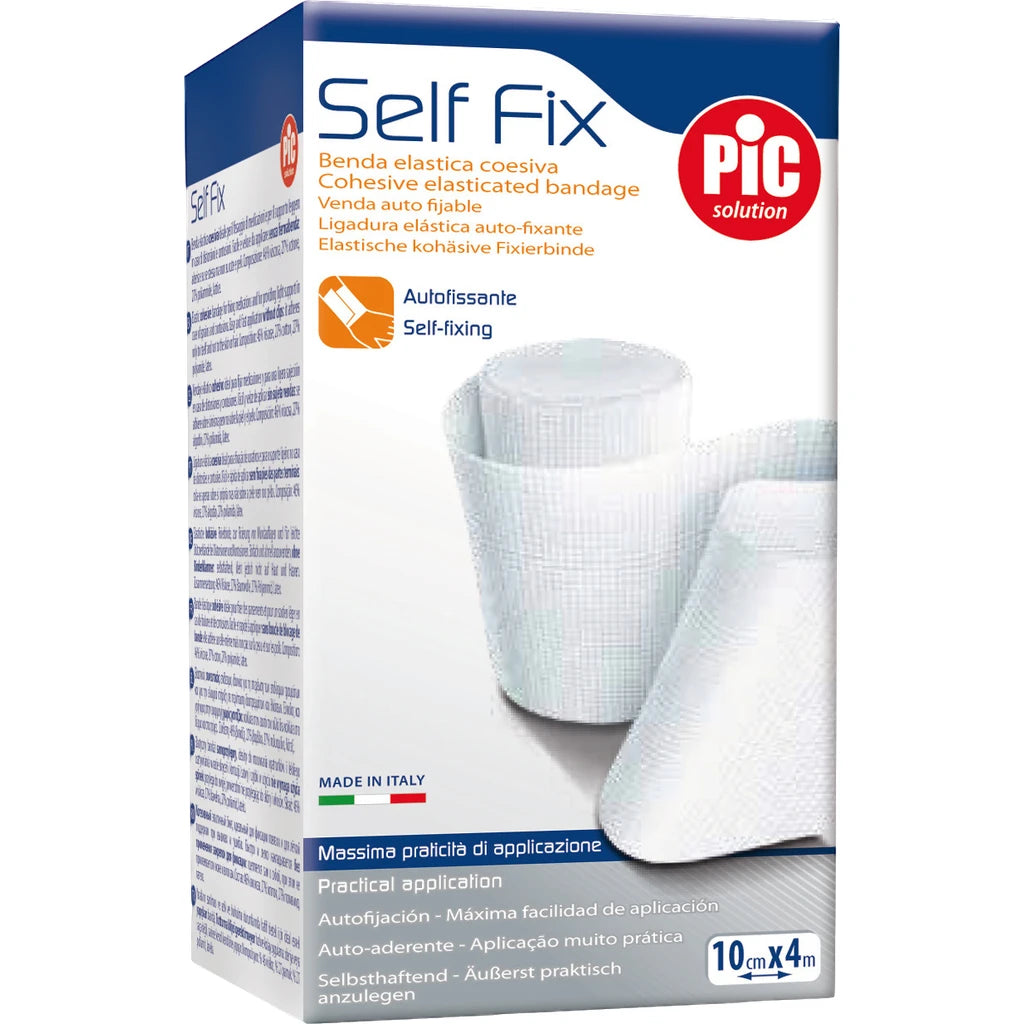 Venda Elástica Cohesiva Auto-Fijable PIC Self Fix 10cm x 4m - Primeros Auxilios