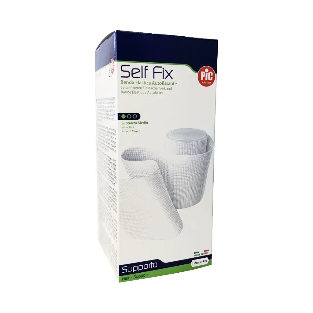 Venda Elástica Auto-Adhesiva PIC Self Fix 12cmx4m - Soporte Medio - Primeros Auxilios