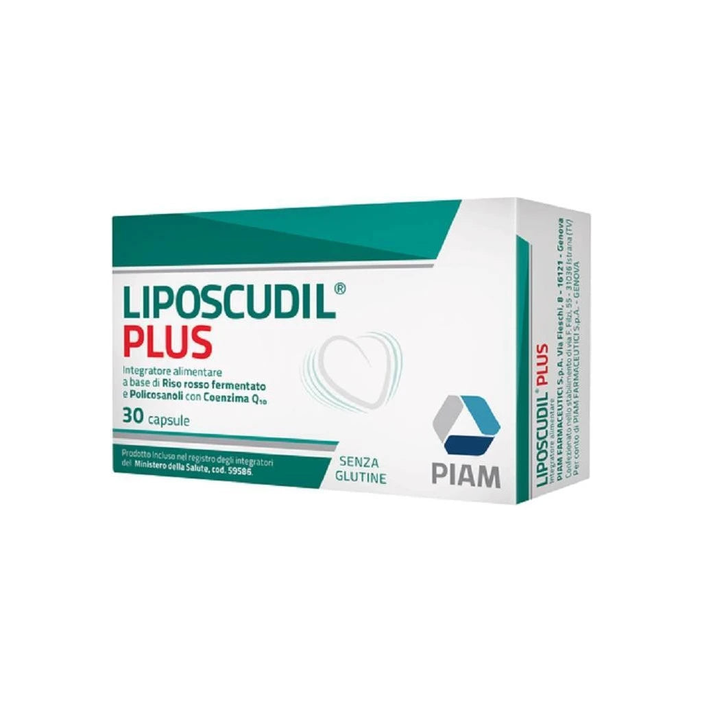 LIPOSCUDIL PLUS 30 Kapseln | Roter Reis, Policosanole & CoQ10 | PIAM