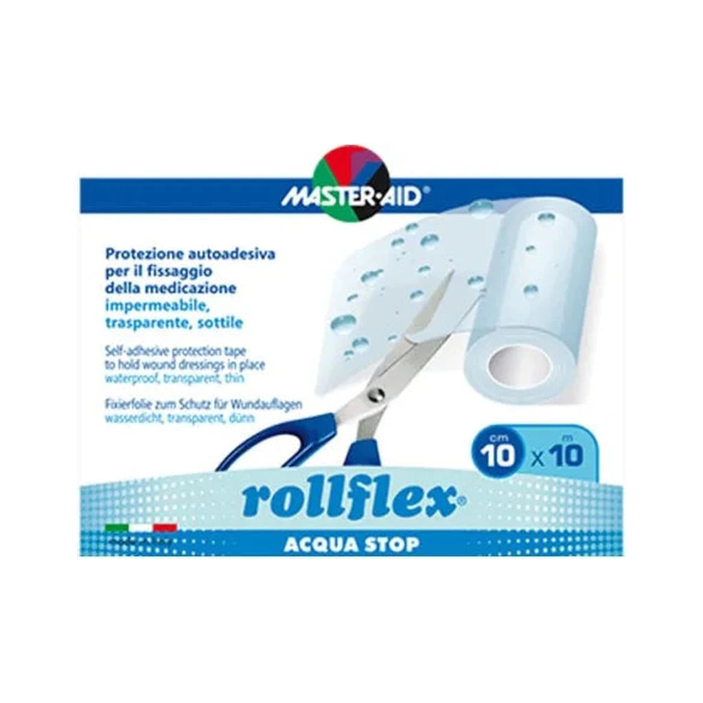 M-AID Rollflex Adhesive Bandage 10x10 Waterproof | Wound Dressing Protection Aqua Stop