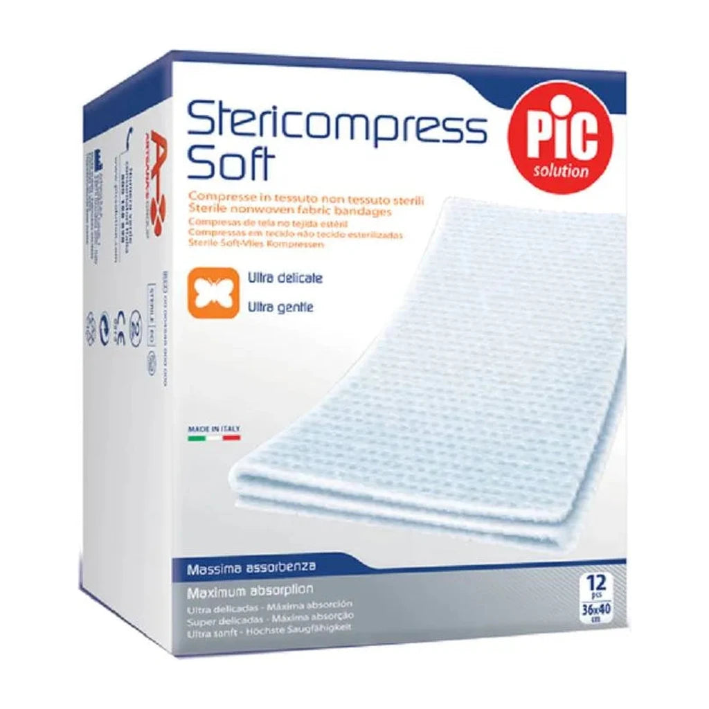 PIC Stericompress Soft Sterile Vlieskompressen 36x40cm - 12 Stück