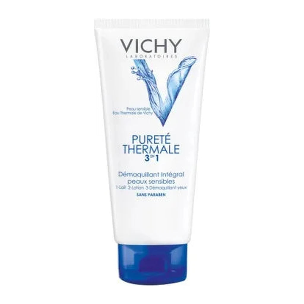 Vichy Pureté Thermale 3in1 Cleansing Milk Toner Eye Makeup Remover Sensitive Skin 200ml