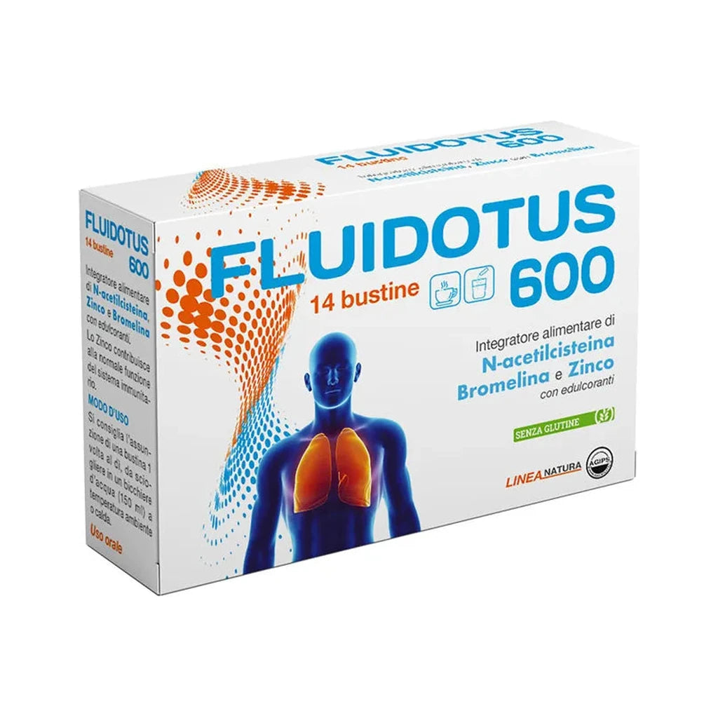 Fluidotus 600: N-Acetylcystein, Bromelain & Zink | 14 Beutel AGIPS