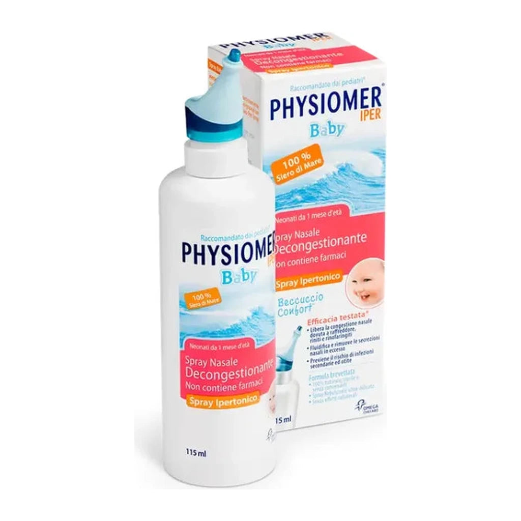 Physiomer Baby Iper Hypertonic Nasal Spray 115ml - Sea Water for Infants