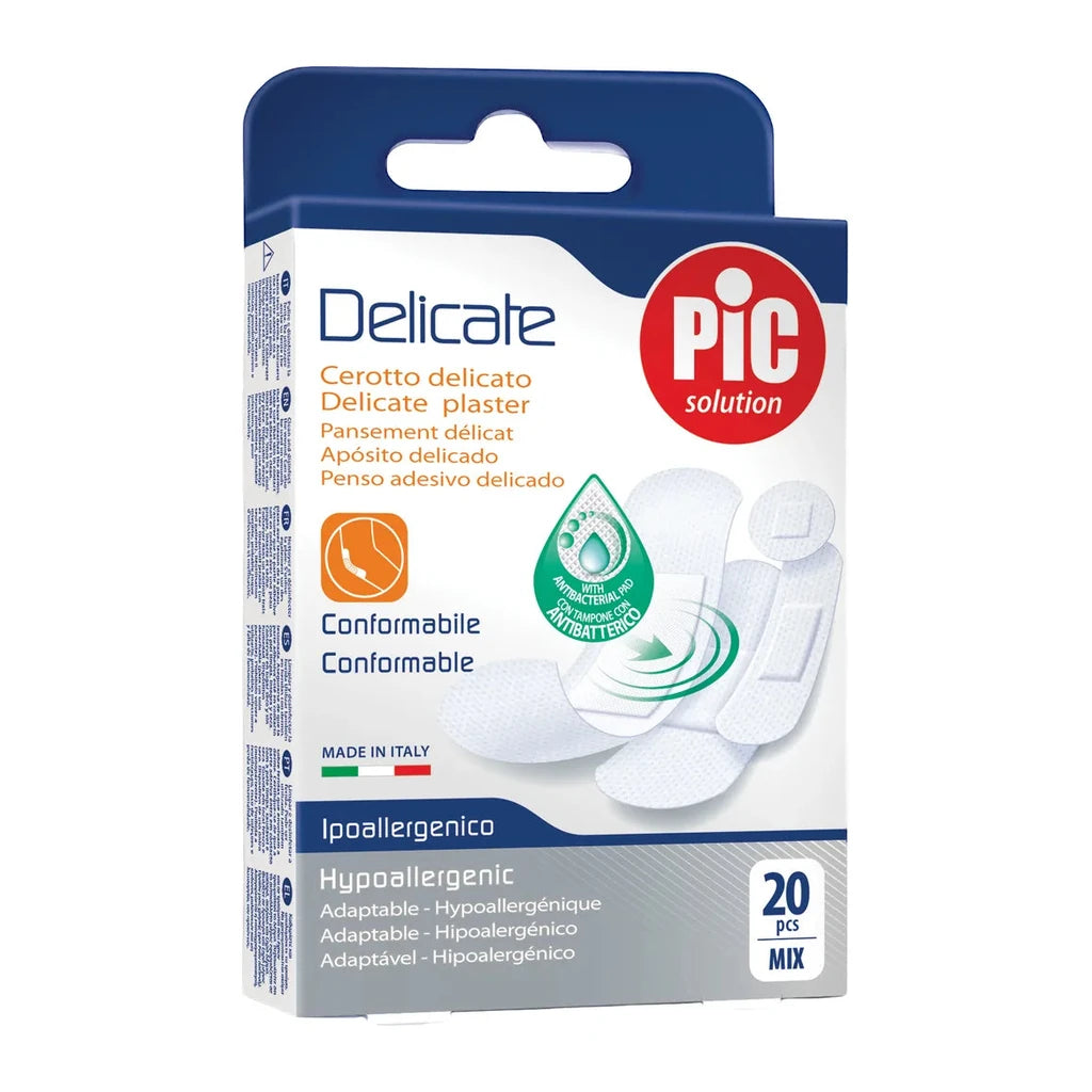 PIC Solution Delicate Hypoallergenic Plasters Mix 20pcs