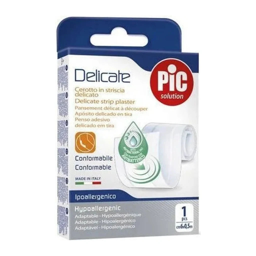 PIC Solution Delicate Strip Plaster 6x50cm | Hypoallergenic & Antibacterial